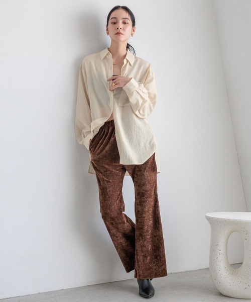 LOWRYS FARM（ローリーズファーム） パンツ ベロアフレアパンツ 579656