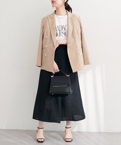 AULA ラップ風ツイードスカート natural couture スカート ラップ風ツイードスカート : ZOZOTOWN