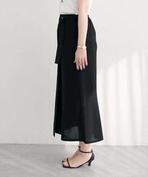 natural couture スカート ラップ風ツイードスカート : ZOZOTOWN