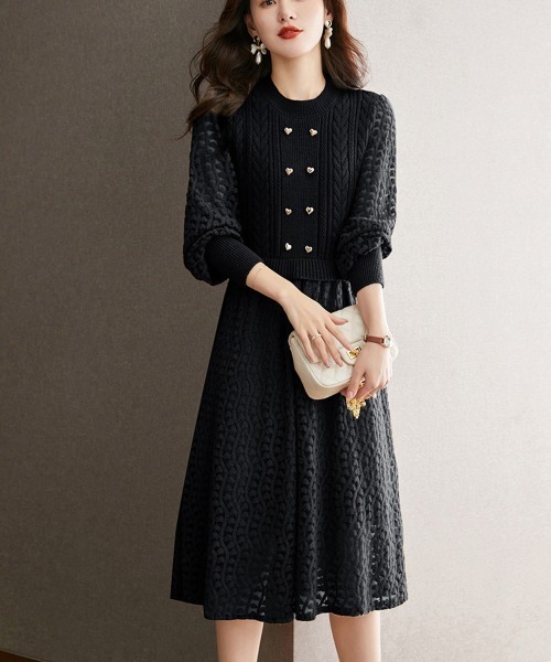 「Miniministore」 ニットワンピース フリー ベージュ レディース_画像3