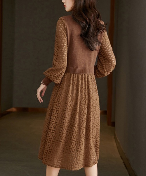 「Miniministore」 ニットワンピース フリー ベージュ レディース_画像9