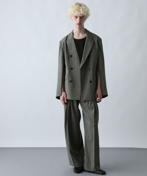 【極美品】HARE スーツ　セットアップ　ダブル　カジュアル　テラード 極美品】HARE スーツ セットアップ ダブル カジュアル テラード 極美品