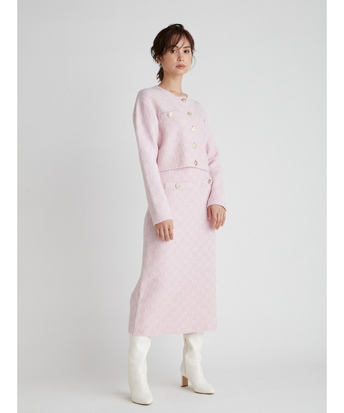 LA8933 新品タグ付 セルフォード カーディガン ピンク アクリル F CELFORD（セルフォード） ニットカーディガン 38 ピンク レディース