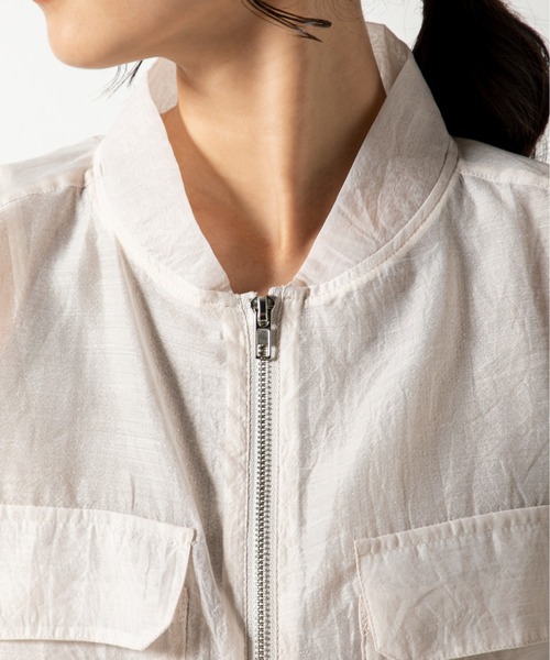 「MILLION CARATS」 ジップアップブルゾン FREE オフホワイト レディース_画像6