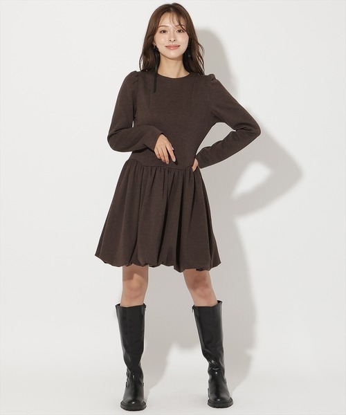 AND COUTURE（アンドクチュール） ワンピース バルーンミニワンピース