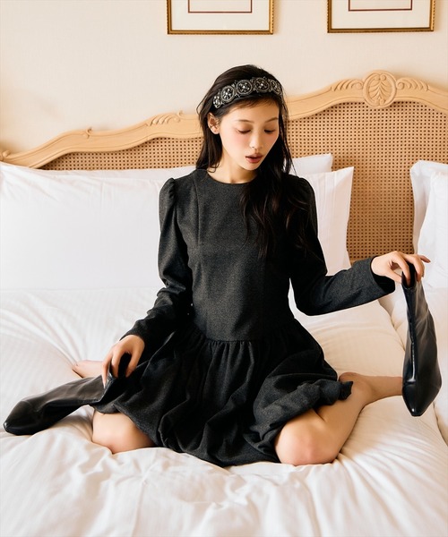 AND COUTURE（アンドクチュール） ワンピース バルーンミニワンピース