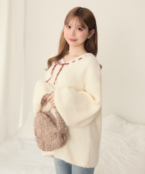 TITTY＆CO.（ティティーアンドコー） ニット セーター チェックリボン