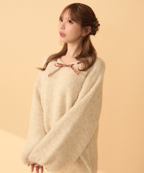 TITTY＆CO.（ティティーアンドコー） ニット セーター チェックリボン