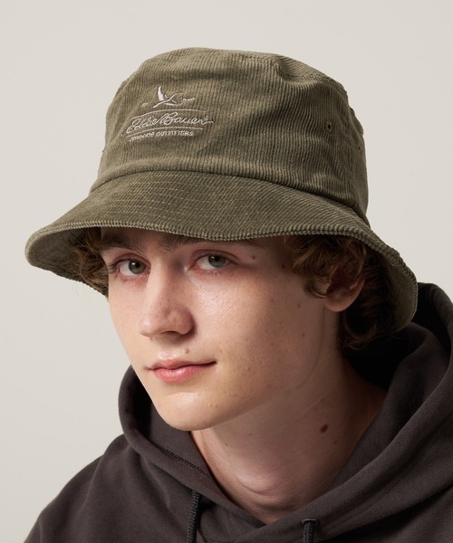 Eddie Bauer（エディーバウアー） 帽子 ハット コーデュロイ ロゴ