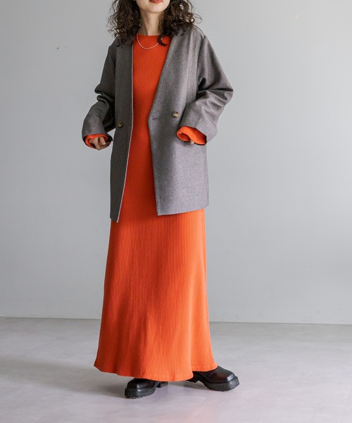 mystic（ミスティック） ニットワンピース 1 ライトグレー レディース