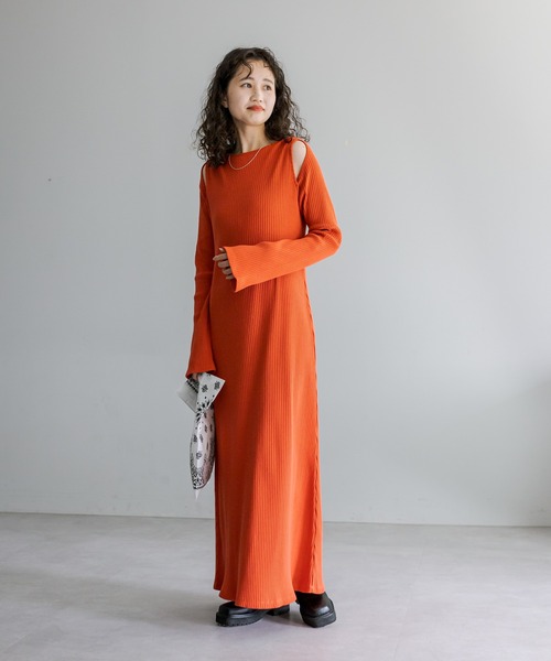 mystic（ミスティック） ニットワンピース 1 ライトグレー レディース