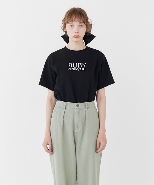 「RUBY AND YOU」 半袖Tシャツ FREE ブラック レディース_画像3