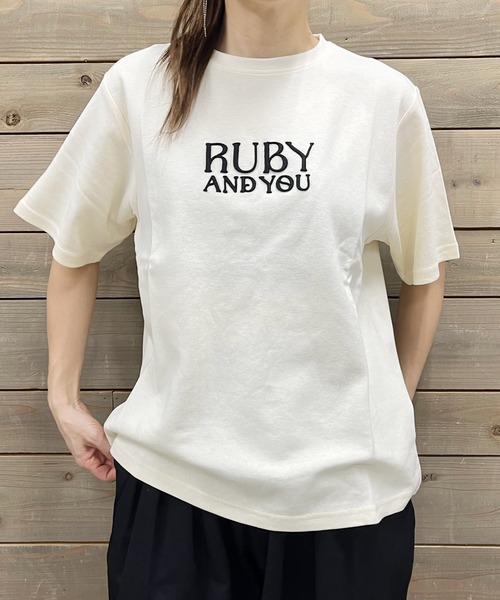 「RUBY AND YOU」 半袖Tシャツ FREE ブラック レディース_画像9