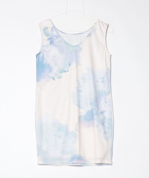 「LILIDIA」 ノースリーブワンピース 0 ブルー レディース_画像2