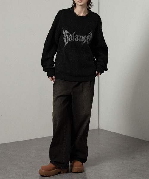 セーター ニット 「Alfred Alex」グラフィックジャガード オーバー