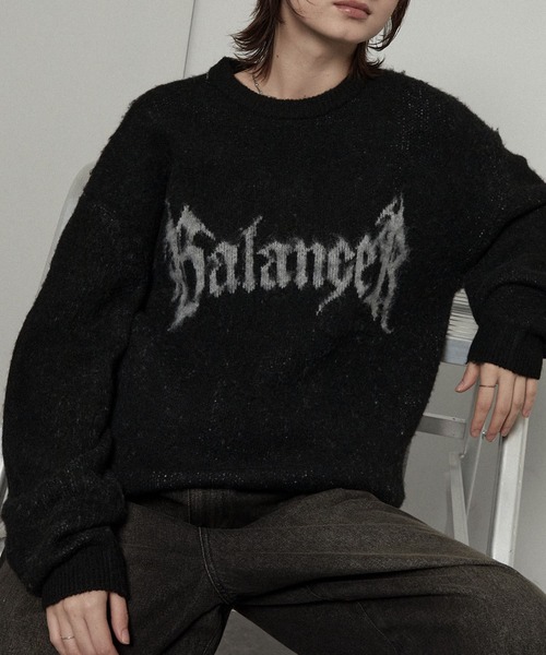 セーター ニット 「Alfred Alex」グラフィックジャガード オーバー