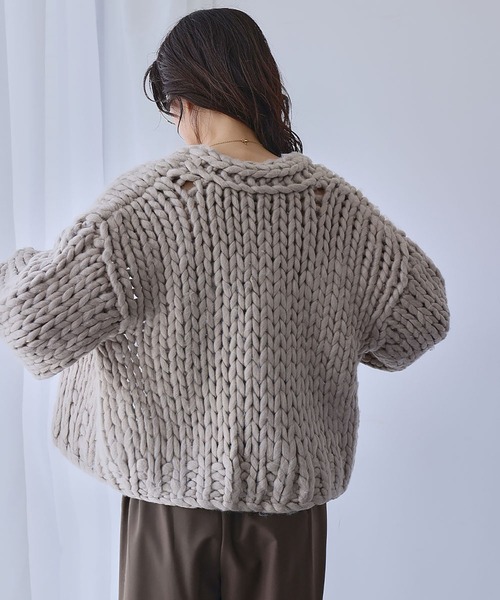 ELFRANK カーディガン 「2025AW」ざっくり編み チャンキーニット