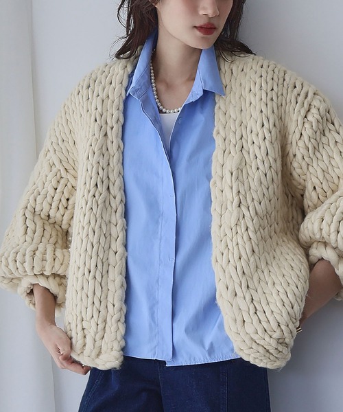 ELFRANK カーディガン 「2025AW」ざっくり編み チャンキーニット