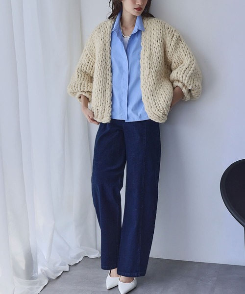 ELFRANK カーディガン 「2025AW」ざっくり編み チャンキーニット