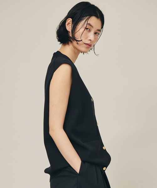 カレンソロジー ニットベスト　ホワイト　コットン Curensology（カレンソロジー） ニットベスト FREE アイボリー