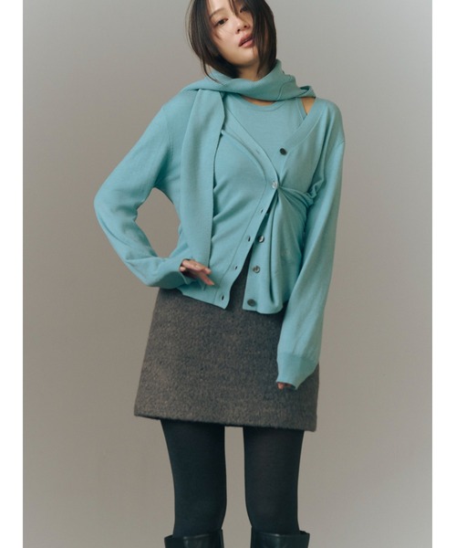 FRAY I.D ウォッシャブルカシミヤシルクニットマフラー2点セット新品未使用 FRAY I.D（フレイ・アイディー） ストール マフラー ウォッシャブル