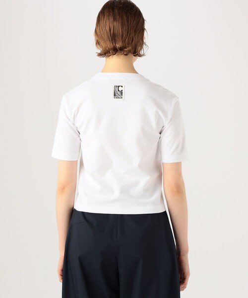 「CABaN」 半袖Tシャツ S ライトブルー レディース_画像4