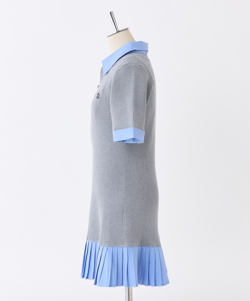 「one after another NICE CLAUP」 半袖ワンピース MEDIUM ベージュ レディース_画像7