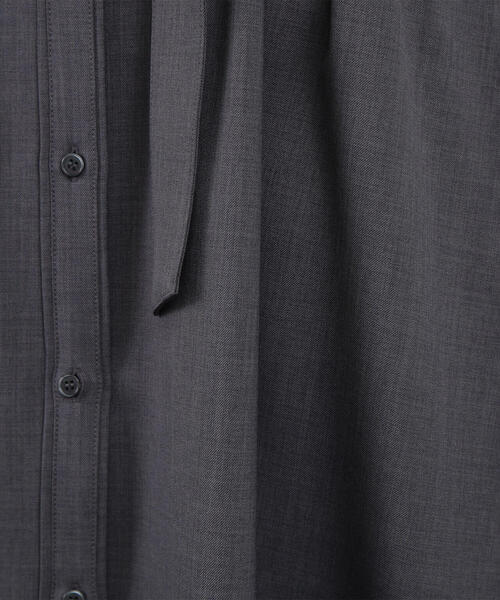 「NATURAL BEAUTY BASIC」 半袖ワンピース MEDIUM チャコールグレー レディース_画像9