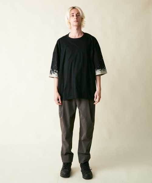 「rehacer」 7分袖Tシャツ LARGE ネイビー メンズ_画像3