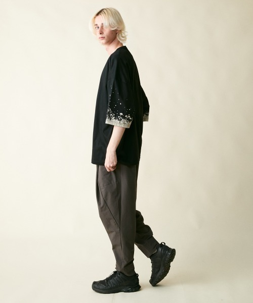 「rehacer」 7分袖Tシャツ LARGE ネイビー メンズ_画像6