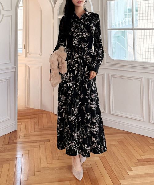 ROYAL PARTY（ロイヤルパーティー） シャツワンピース フラワー