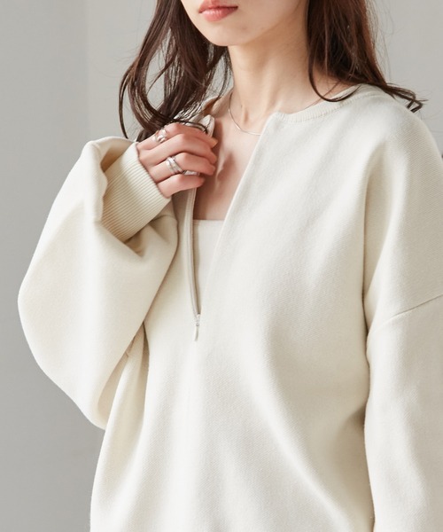 「RANAN」 長袖ニット L オフホワイト レディース_画像3