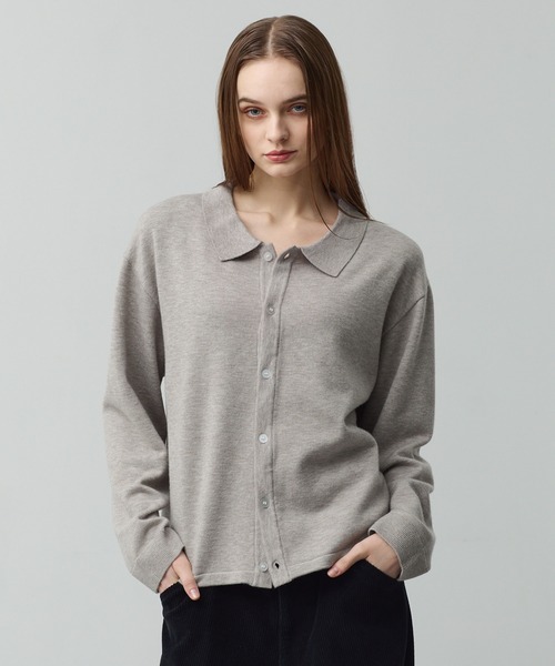 CALLNE カーディガン 「CALLNE」Basic Knit Shirt Cardigan