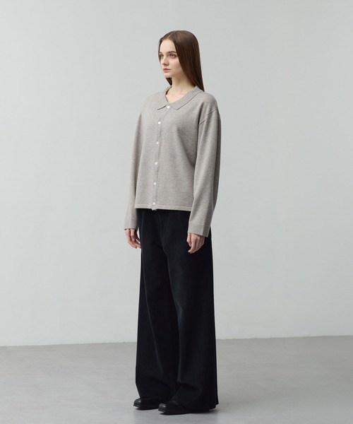 CALLNE カーディガン 「CALLNE」Basic Knit Shirt Cardigan