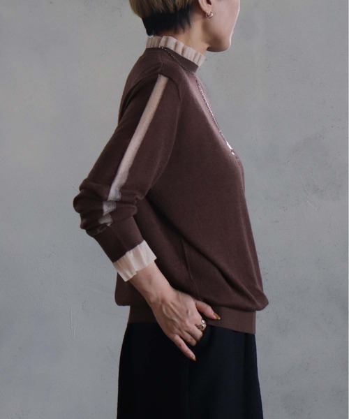 「BITTOKO」 長袖ニット FREE グレー レディース_画像8