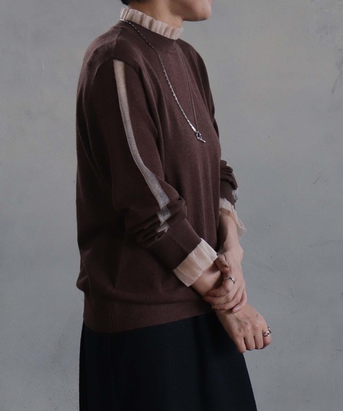 「BITTOKO」 長袖ニット FREE グレー レディース_画像9