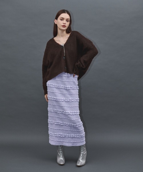 「Shelly island」 ニットカーディガン FREE グレー レディース_画像2