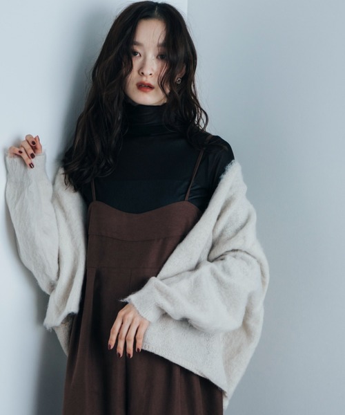 「Shelly island」 ニットカーディガン FREE グレー レディース_画像5