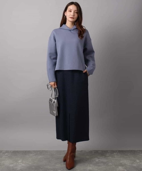 「MK MICHEL KLEIN」 タイトスカート 38 ネイビー レディース_画像3