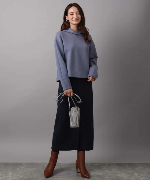 「MK MICHEL KLEIN」 タイトスカート 38 ネイビー レディース_画像5