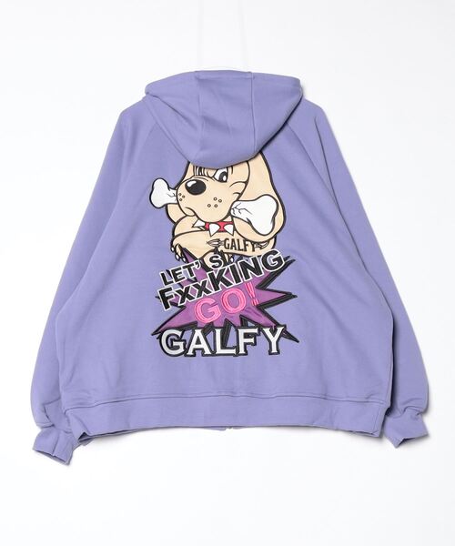 GALFY（ガルフィー） ジップアップパーカー L パープル メンズ