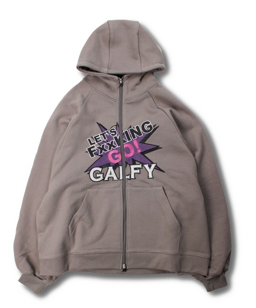 GALFY（ガルフィー） ジップアップパーカー L パープル メンズ