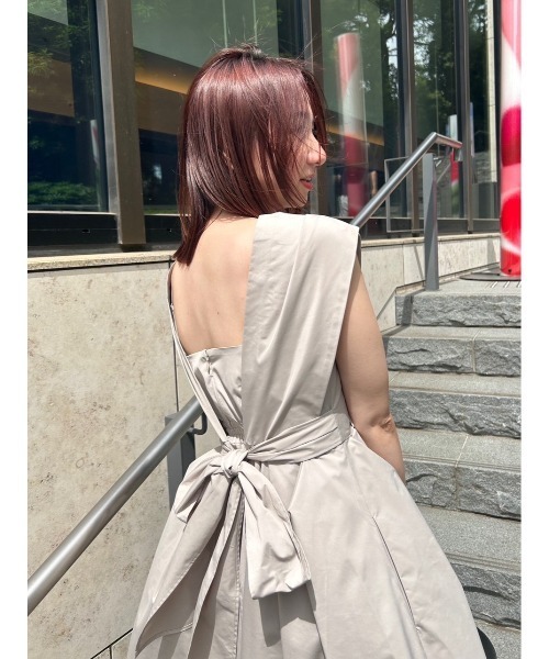「FRAY I.D」 ノースリーブワンピース 0 ベージュ レディースの画像