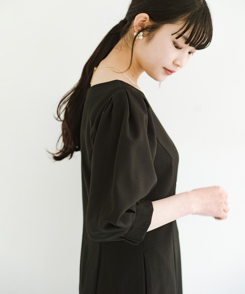 「haco!」 7分袖ワンピース MEDIUM ライトベージュ レディース_画像5
