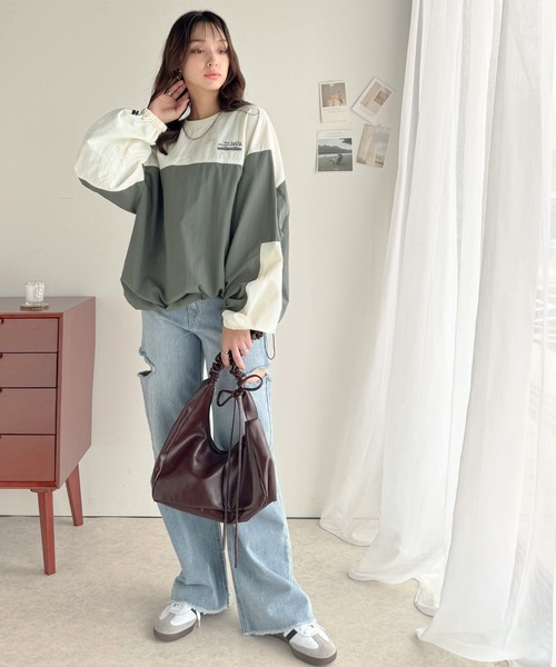 「Java」 長袖チュニック MEDIUM グレイッシュベージュ レディース_画像6