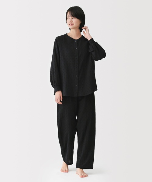 無印良品（MUJI） パジャマ ルームウェア 婦人 二重ガーゼ ドット