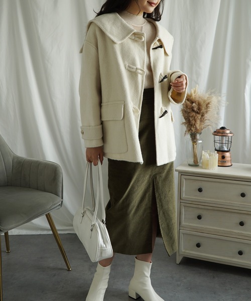 「aimoha」 ダッフルコート MEDIUM ベージュ レディース_画像7