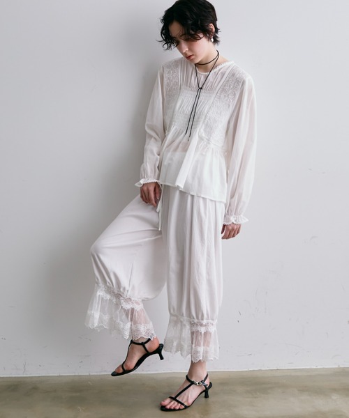 Trish（トリッシュ） ワイドパンツ パンツ レースバルーンドロスト