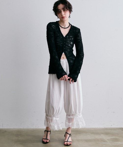 Trish（トリッシュ） ワイドパンツ パンツ レースバルーンドロスト