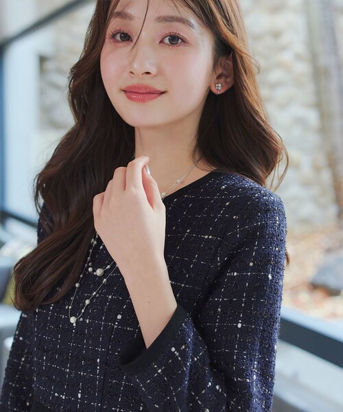 「Tiaclasse」 長袖ワンピース M ブラック系その他 レディース_画像9